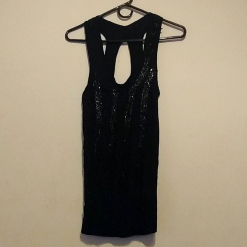 Buffalo by David Biton hand embroidered Little black tank